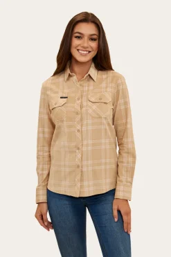 Matilda Womens Corduroy Flannel - Dark Sand