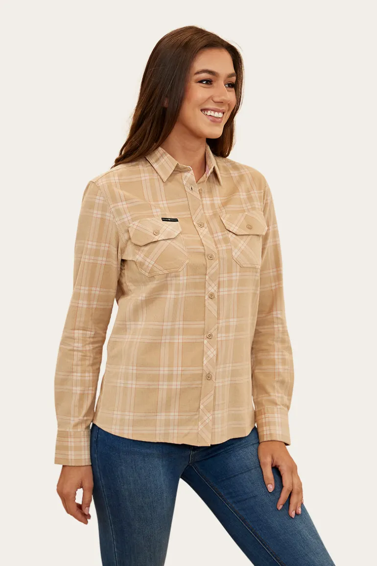 Matilda Womens Corduroy Flannel - Dark Sand