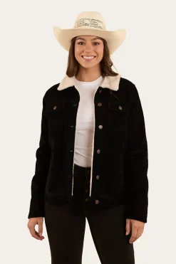 Mayfield Womens Cord Jacket - Washed Black