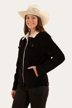 Mayfield Womens Cord Jacket - Washed Black