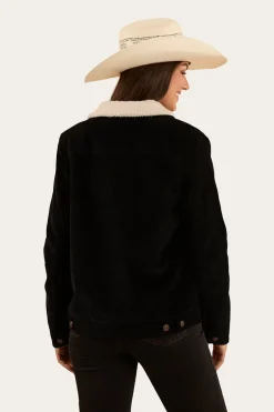 Mayfield Womens Cord Jacket - Washed Black