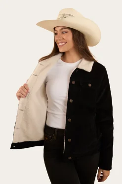 Mayfield Womens Cord Jacket - Washed Black
