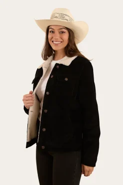 Mayfield Womens Cord Jacket - Washed Black