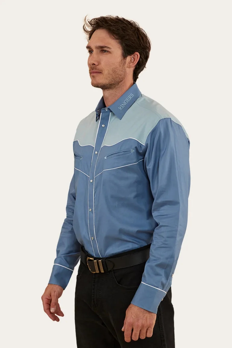 McGraw Mens Western Shirt - Blue
