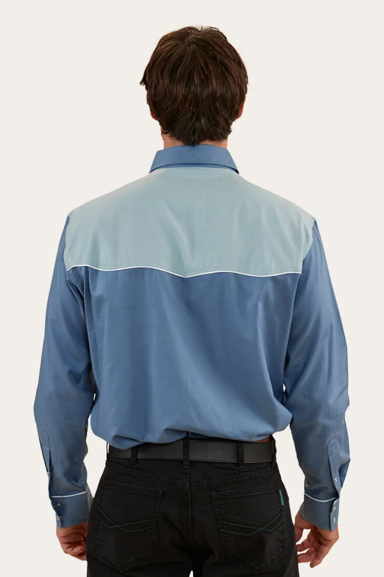McGraw Mens Western Shirt - Blue