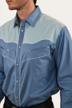 McGraw Mens Western Shirt - Blue