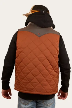 McKinlay Mens Puffer Vest - Tobacco / Charcoal