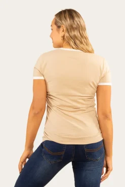 Melrose Womens Classic Fit T-Shirt - Dark Sand