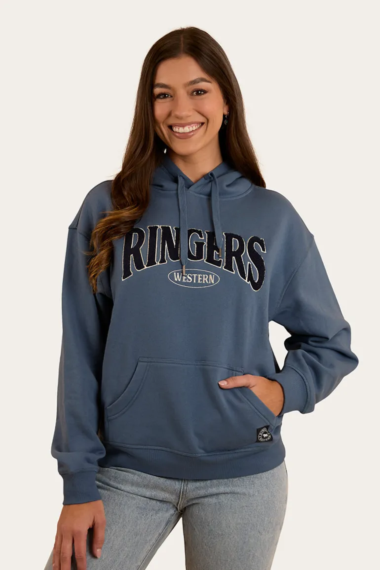 Middleton Womens Australian Cotton Fleece - Yale Blue / White