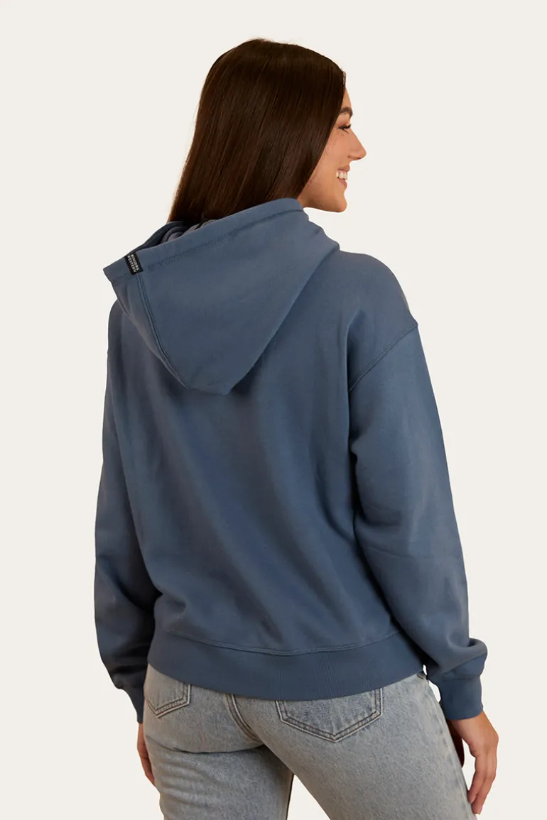Middleton Womens Australian Cotton Fleece - Yale Blue / White