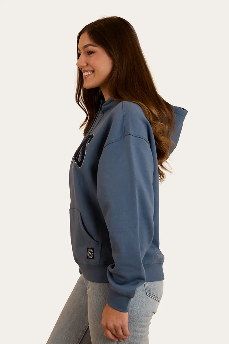 Middleton Womens Australian Cotton Fleece - Yale Blue / White