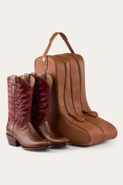 Miguel Leather Boot Bag - Bourbon