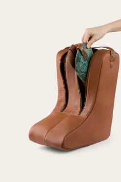 Miguel Leather Boot Bag - Bourbon