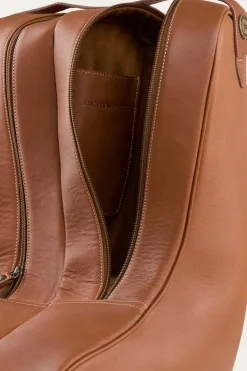 Miguel Leather Boot Bag - Bourbon