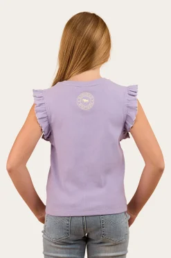 Milana Girls Rib Top - Violet