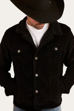 Milawa Mens Corduroy Jacket - Black