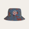 Mini Cowboy Kids Reversible Bucket Hat - Yale Blue