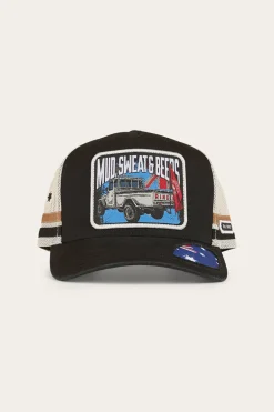Mud Sweat Beers Deep Fit Trucker Cap - Black