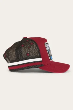 Mud Sweat Beers Deep Fit Trucker Cap - Maroon