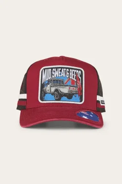 Mud Sweat Beers Deep Fit Trucker Cap - Maroon