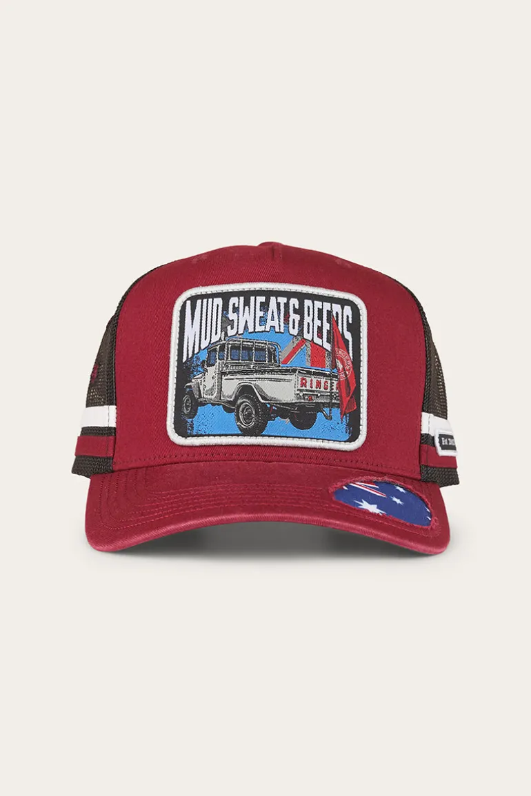 Mud Sweat Beers Deep Fit Trucker Cap - Maroon