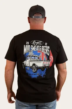 Mud Sweat Beers Mens Loose Fit T-Shirt - Black