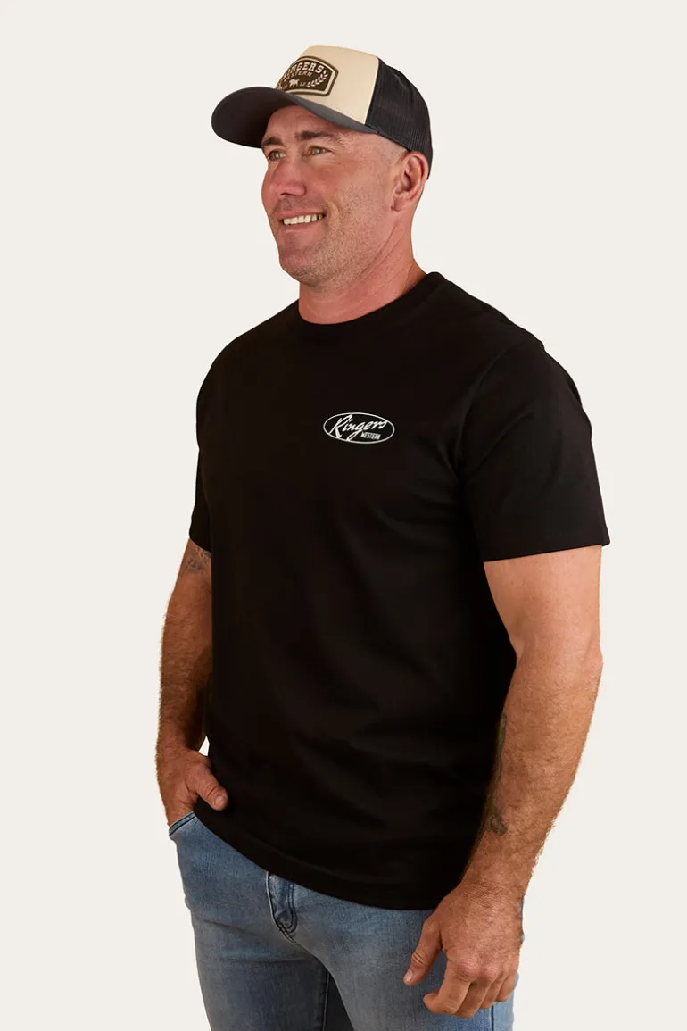 Mud Sweat Beers Mens Loose Fit T-Shirt - Black