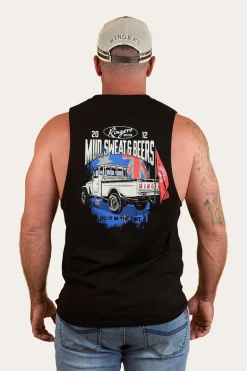 Mud Sweat Beers Mens Muscle Tank - Black
