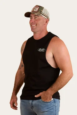 Mud Sweat Beers Mens Muscle Tank - Black
