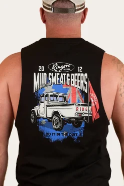 Mud Sweat Beers Mens Muscle Tank - Black