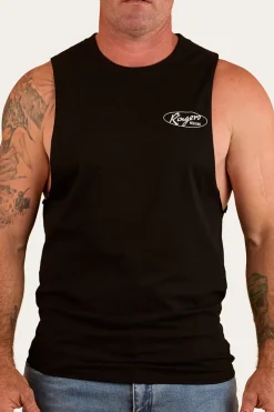 Mud Sweat Beers Mens Muscle Tank - Black