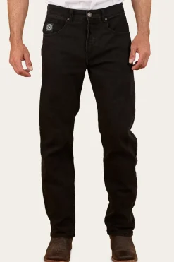 Muster Mens Slim Straight Fit Jeans - Black