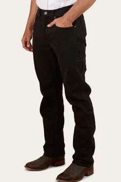 Muster Mens Slim Straight Fit Jeans - Black