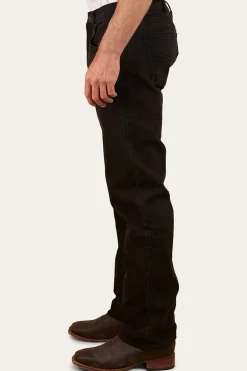 Muster Mens Slim Straight Fit Jeans - Black