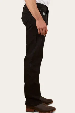 Muster Mens Slim Straight Fit Jeans - Black