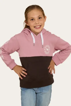 Oakey Kids Hoodie - Rosey/Charcoal