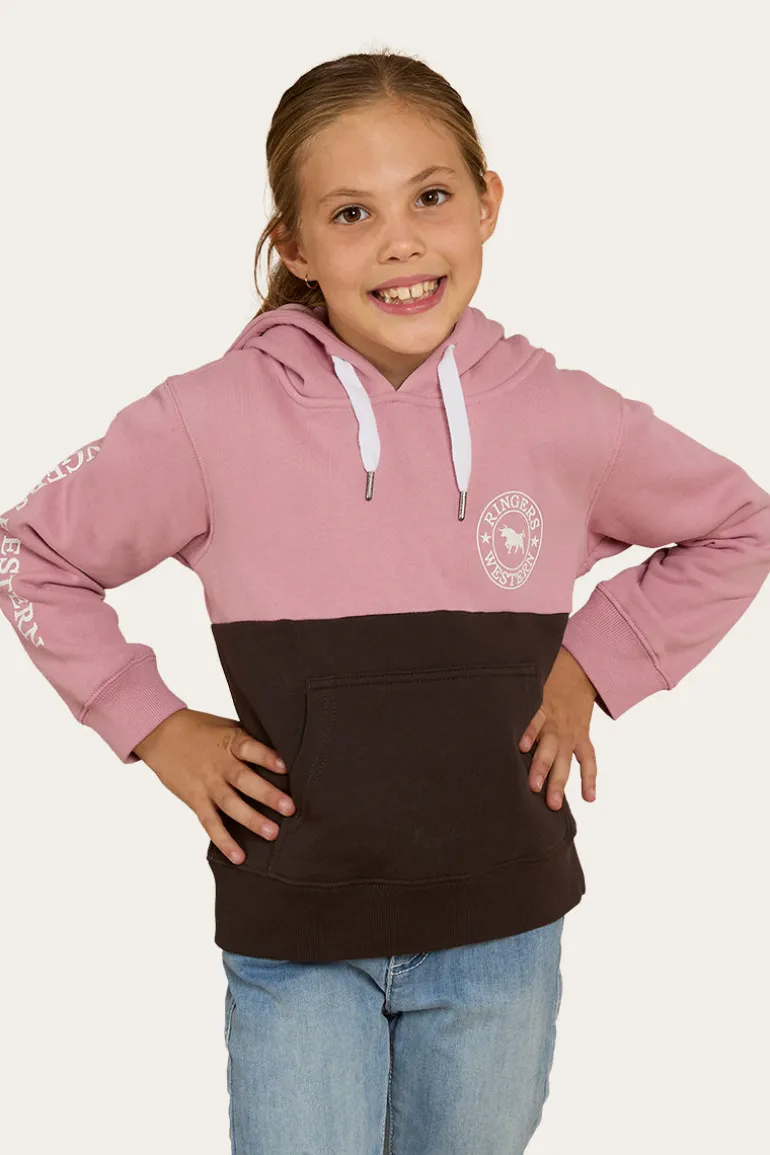 Oakey Kids Hoodie - Rosey/Charcoal