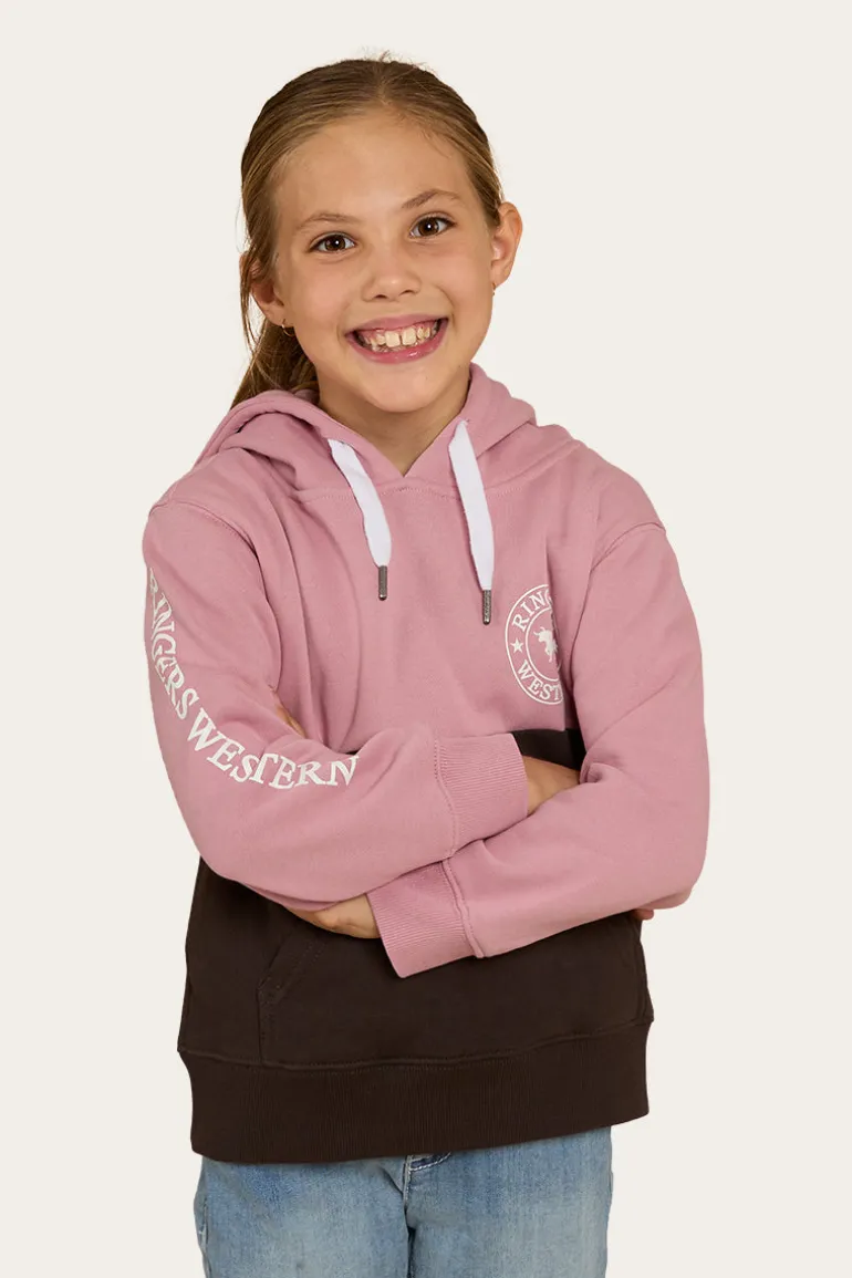 Oakey Kids Hoodie - Rosey/Charcoal