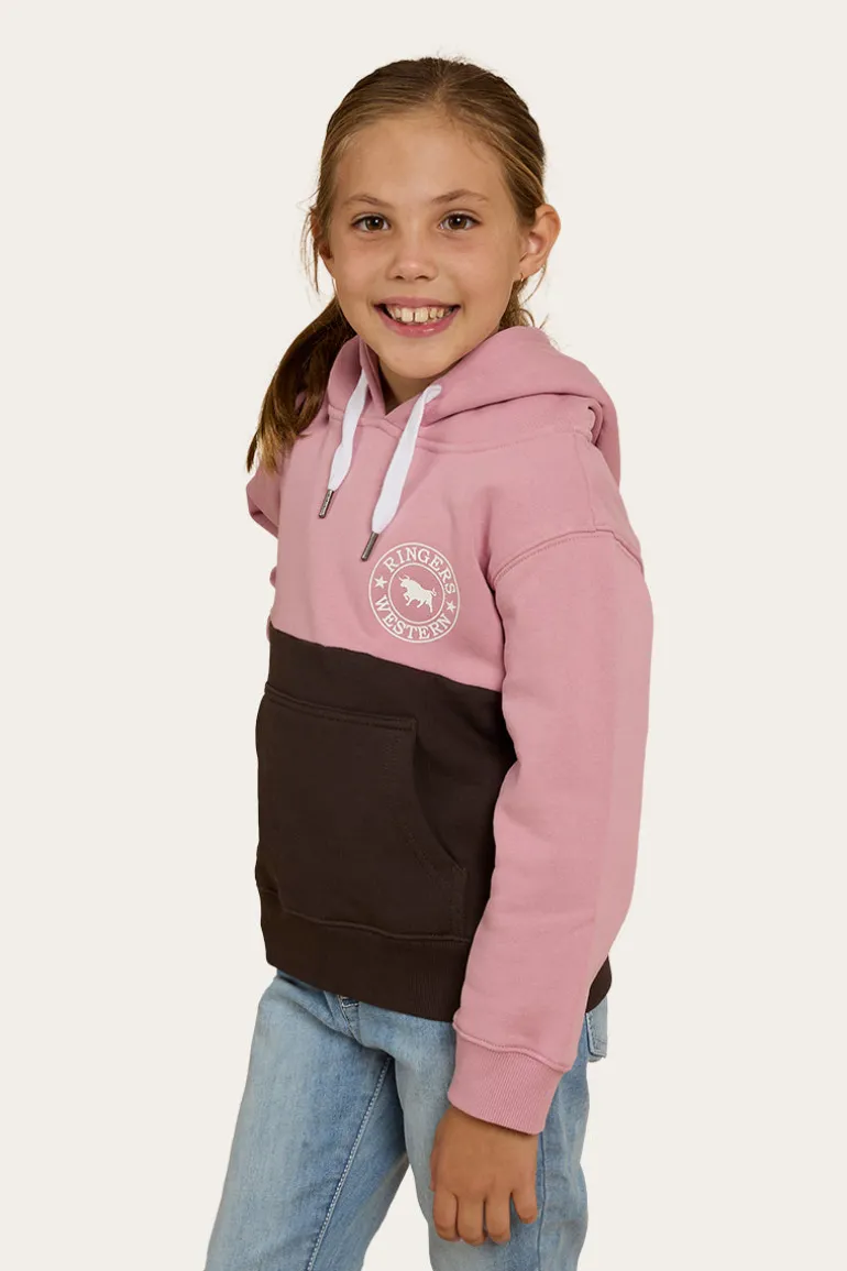 Oakey Kids Hoodie - Rosey/Charcoal