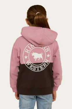 Oakey Kids Hoodie - Rosey/Charcoal
