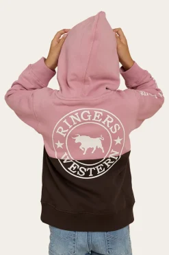 Oakey Kids Hoodie - Rosey/Charcoal