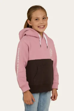 Oakey Kids Hoodie - Rosey/Charcoal