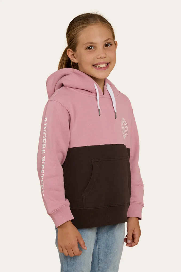 Oakey Kids Hoodie - Rosey/Charcoal
