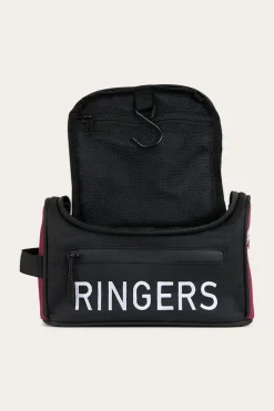 Occy Toiletry Bag - Burgundy / Black