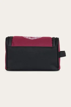 Occy Toiletry Bag - Burgundy / Black