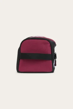 Occy Toiletry Bag - Burgundy / Black