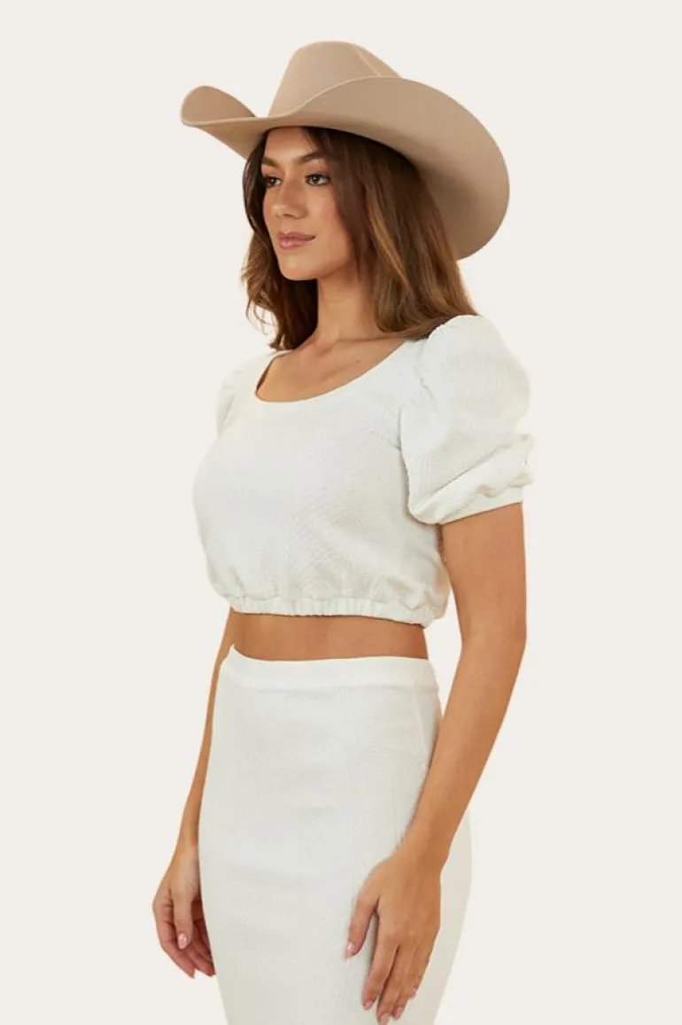 Paloma Womens Cropped Top - White