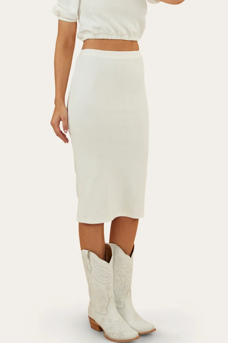 Paloma Womens Midi Skirt - White