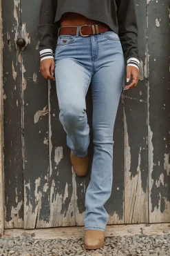 Penny Rodeo Womens High Rise Bootleg Jean - Vintage Light Blue