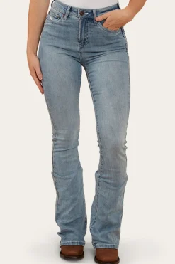 Penny Rodeo Womens High-Rise Bootleg Jeans - Light Blue